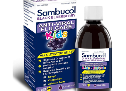 Sambucol - Soin antiviral contre la grippe pour enfants, sureau noir | 120 ml