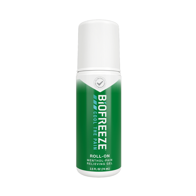 Biofreeeze - Roll-On, soulagement de la douleur au menthol | 74 ml