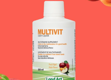 Land Art Multivit Liquid Supplement - Peach & Apple | 500 mL