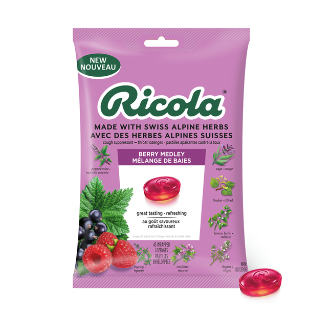 Ricola - Throat Lozenges, Berry Medley | 45 Lozenges