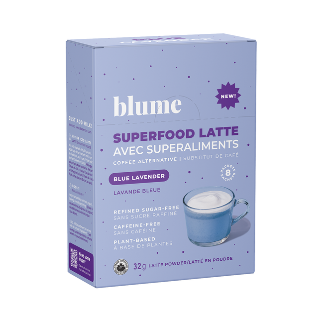 Blume - Superfood Latte, Blue Lavender | 8 Packets