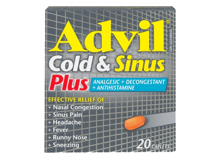 Advil - Rhume et Sinus Plus, Ibuprofène 200 mg | 20 à 40 comprimés
