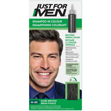 Just For Men Coloration capillaire facile et rapide | H-45 Brun Foncé