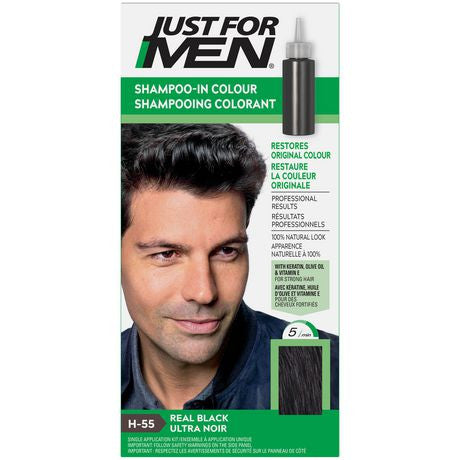 Just For Men Original Easy & Fast Shampoo-In Coloration | H-55 Vrai Noir