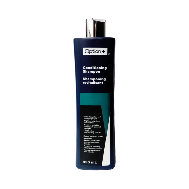 Shampoing revitalisant Option+, pour cheveux blancs, gris et blond clair | 450 ml