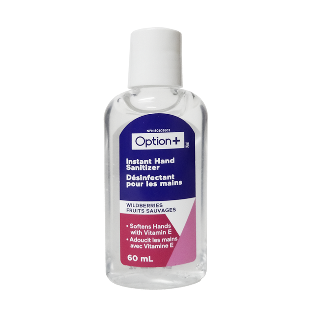 Désinfectant instantané pour les mains Option+ - Baies sauvages | 60 ml