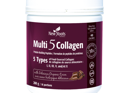 New Roots - Multi 5 Collagen With Delicious Organic Cocoa | 200 g