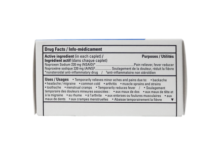 Option+ Comprimés de naproxène sodique USP 220 MG - 12HR | 100 capsules