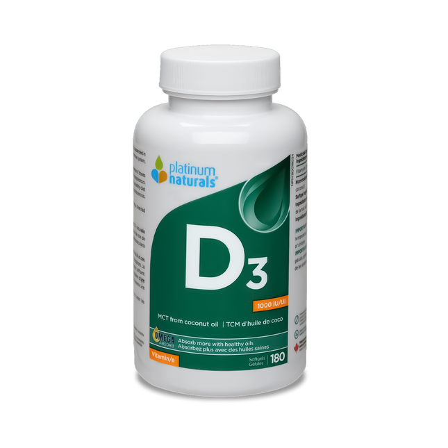 Platinum Naturals - Vitamin D3 | 180 Softgels
