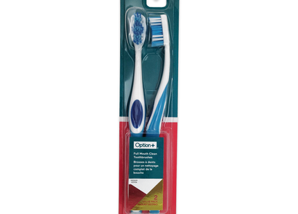 Option+ Full Mouth Clean Toothbrushes - Medium | 2 Pack