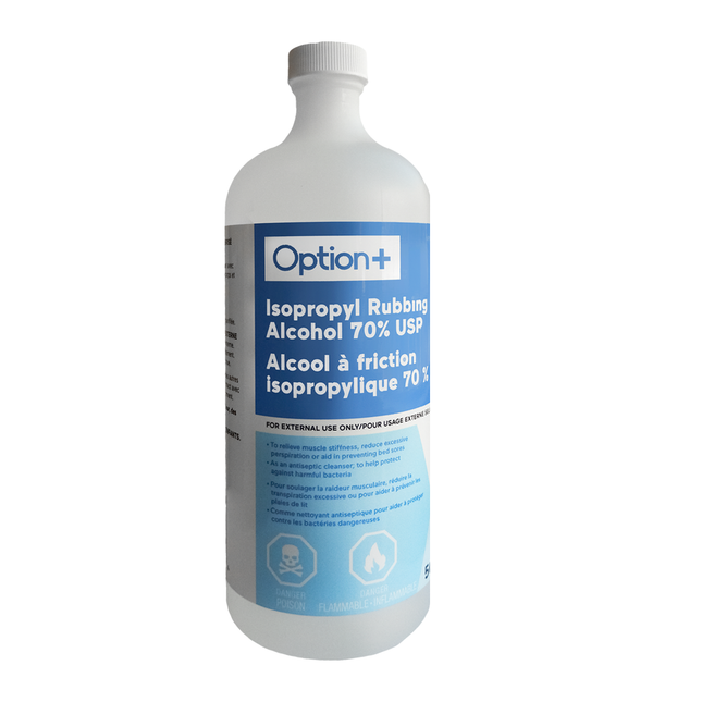 Option+ Alcool isopropylique à 70 % USP | 500 ml