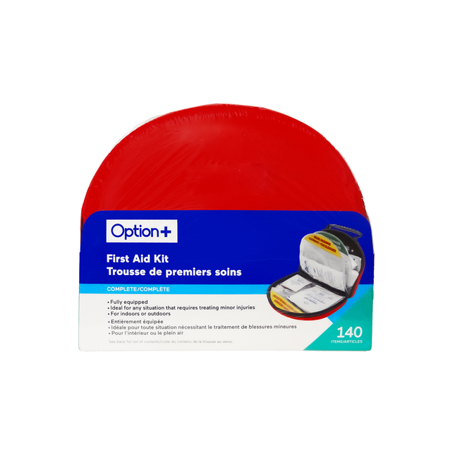 Option+ Trousse de premiers secours complète | 140 articles