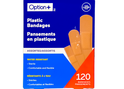 Option + Pansements Plastiques | 120 Pansements