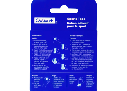 Option+ - Ruban adhésif de sport 3,8 cm x 13,7 m | 1 rouleau