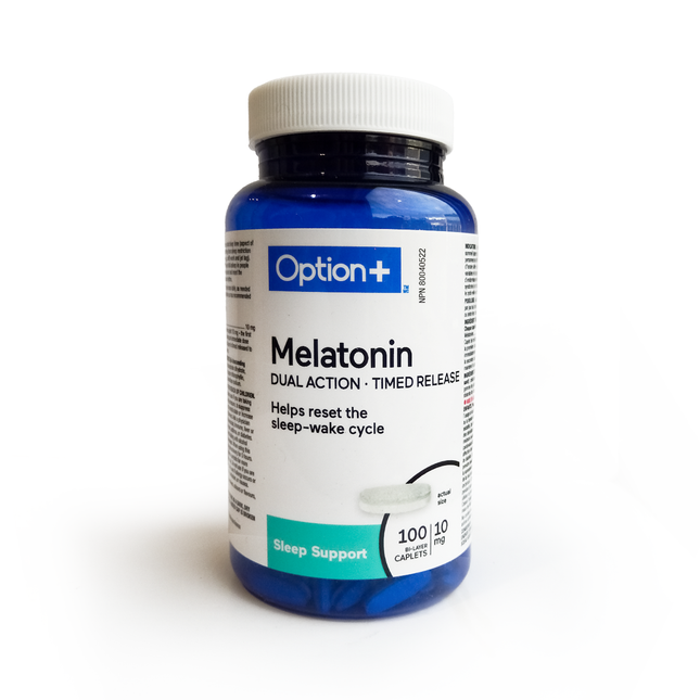 Option+ Melatonin 10 mg | 100 Bi-Layer Caplets