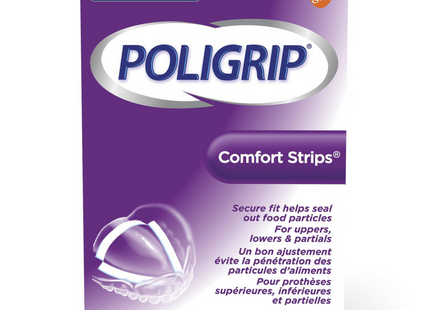 Poligrip - Comfort Denture Adhesive Pre-Cut Strips | 40 Strips