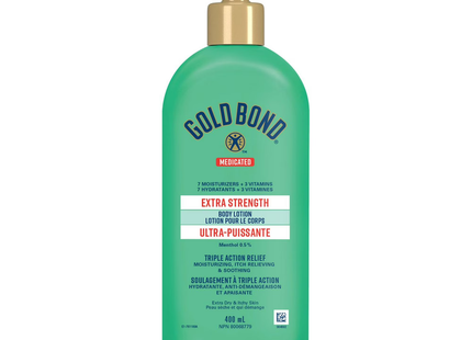 Gold Bond - Lotion corporelle extra-forte, hydratante, apaisante et soulageant les démangeaisons | 400 ml