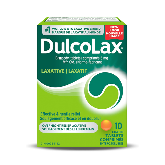 Dulcolax - Bisacodyl Tablets 5 mg | 10 Enteric Coated Tablets