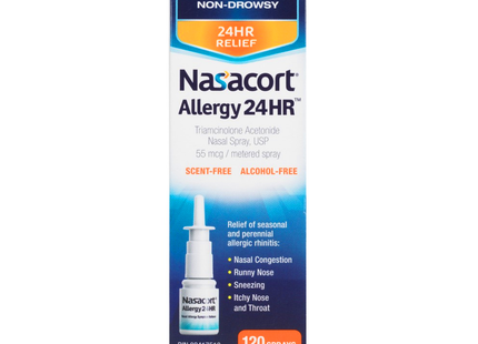 Nasacort - Allergy 24HR, Non-Drowsy Nasal Spray | 120 Sprays