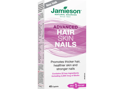 Jamieson - Ongles avancés pour la peau et les cheveux | 45 caplets