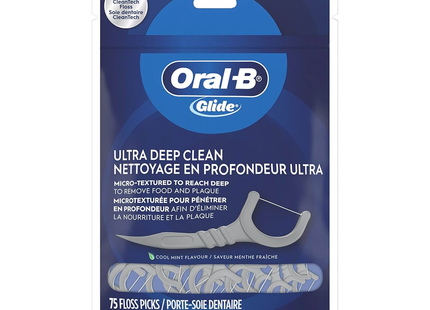 Oral-B Glide Ultra Deep Clean, saveur menthe fraîche | 75 choix de fil dentaire