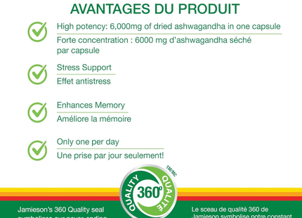 Jamieson - Ashwagandha | 60 gélules