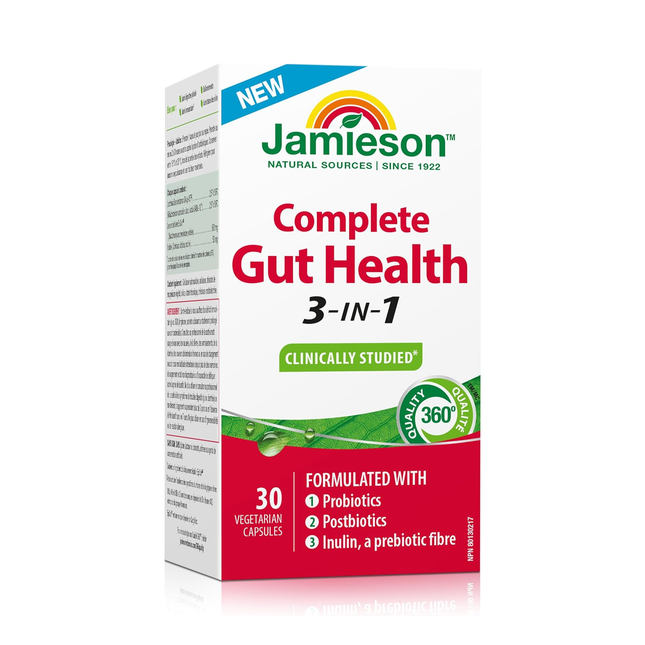 Jamieson - Complete Gut Health 3IN1 | 30 Vegetarian Capsules