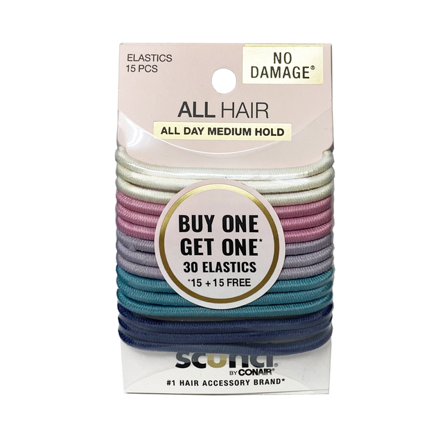 Scünci - All Day Medium Hold Elastics | 30 Elastics
