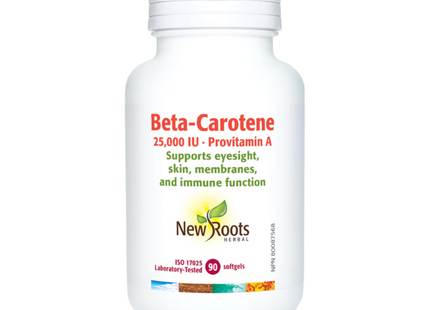 New Roots - Beta-Carotene 25,000 IU | 90 softgels