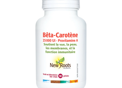 New Roots - Beta-Carotene 25,000 IU | 90 softgels