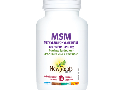 New Roots - MSM Methylsulfonylmethane 100 Pure 850 mg | 180 Capsules