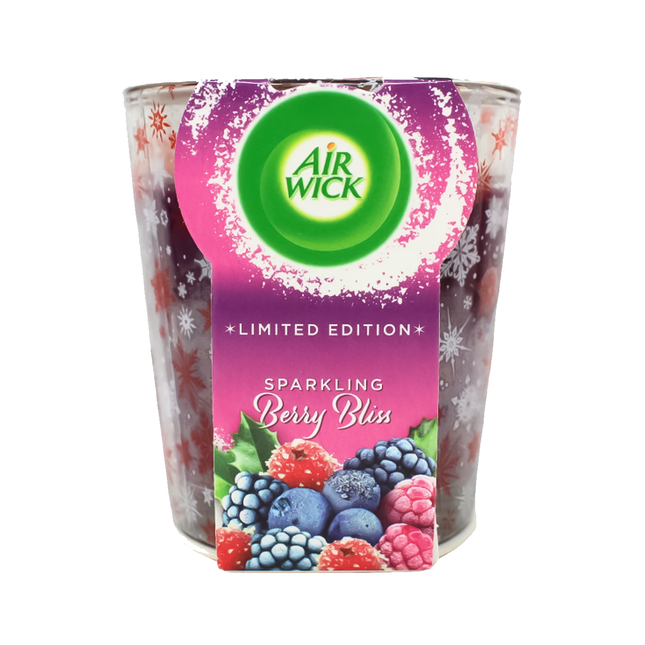 Air Wick - Limited Edition Essential Oils Candle, Sparkling Berry Bliss | 105 g