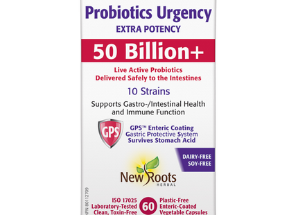 New Roots - Probiotics Urgency Extra Potency | 60 Capsules