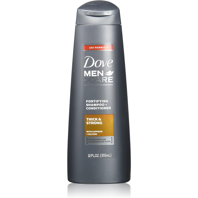 Dove - Shampooing et après-shampooing fortifiant Men+Care - Épais et fort avec caféine et calcium | 355 ml