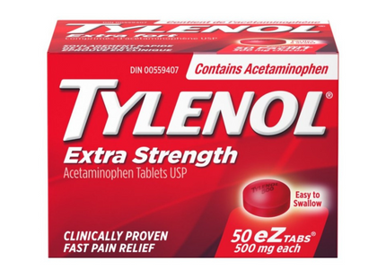 Tylenol - Acetaminophen 500 mg, Extra Strength | 50 eZ tabs