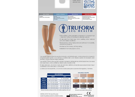 TRUFORM - Ladies' Sheer Lites Knee High, Closed Toe | 15-20 mmhg