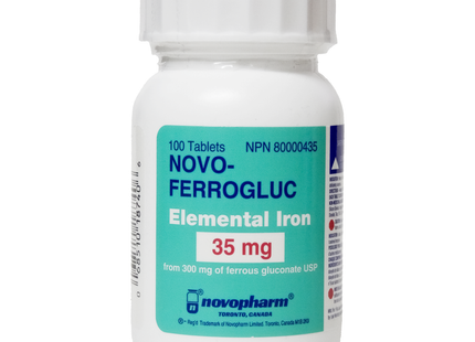 Novopharm - Fer élémentaire | 100 comprimés