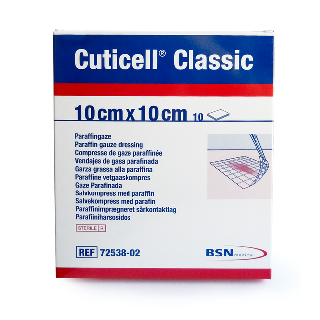 Cuticell - Pansement de gaze classique | 10 cm x 10 cm