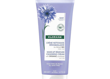 Klorane - Crème nettoyante démaquillante au bleuet bio | 200 ml