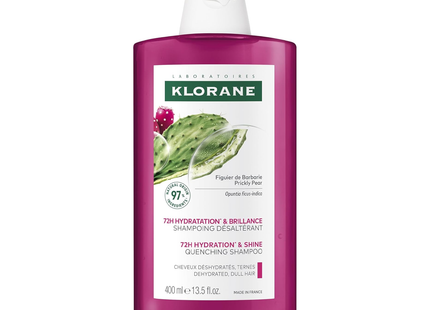 Klorane - Shampoing Hydratation & Brillance 72H, Figue de Barbarie | 400 mL