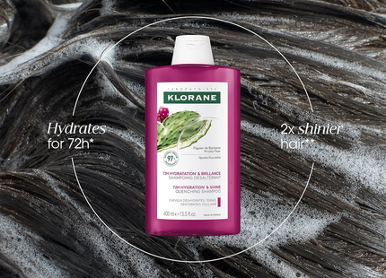 Klorane - Shampoing Hydratation & Brillance 72H, Figue de Barbarie | 400 mL