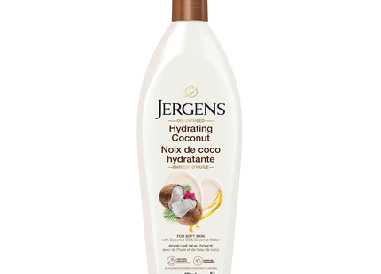 Jergens - Huile de noix de coco hydratante pour une peau douce | 620 ml