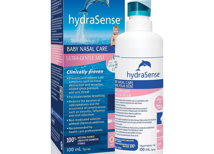 HydraSense - Soins nasaux pour bébé - Brume ultra-douce avec embout confort | 100 ml