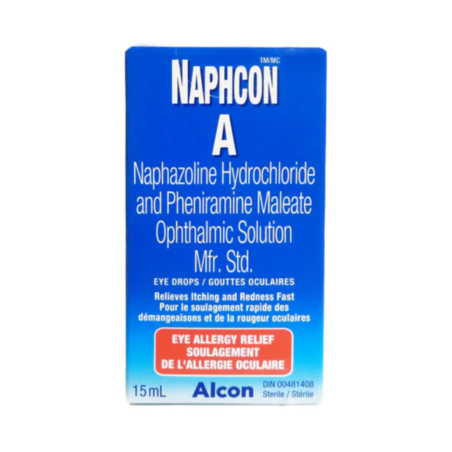 Alcon - Naphcon A, solution pour les allergies oculaires | 15 ml