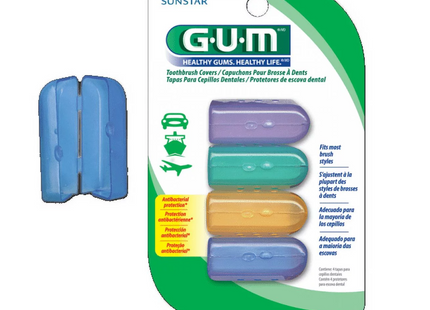GUM - Housses de brosse à dents de voyage | 4 comptes