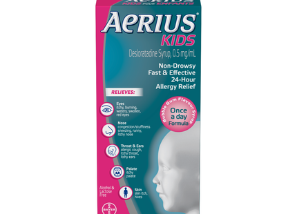 Aerius - Médicament contre les allergies pour enfants, Bubblegum | 100 ml