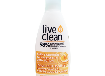 Live Clean - Lotion corporelle hydratante quotidienne au karité et à la noix de coco | 532 ml
