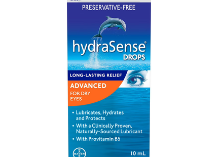 HydraSense - Gouttes oculaires avancées pour les yeux secs et soulagement durable | 10 ml