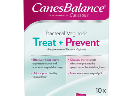 CanesBalance - Traitement de la vaginose bactérienne + Gel vaginal préventif | 10 x 5 ml