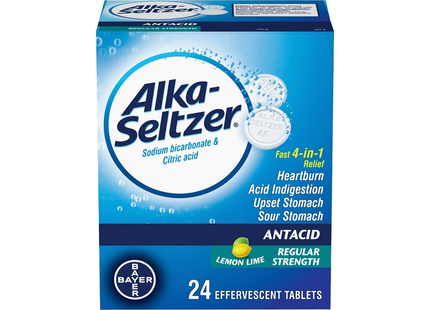 Alka-Seltzer - Antacid Regular Strength Lemon Lime | 24 Tablets